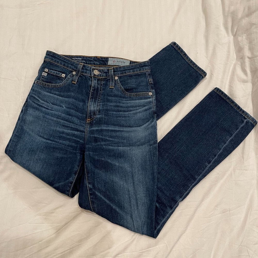 AG Adriano Goldschmeid Phoebe Darkwash Straight Leg Jeans